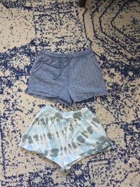 Lucky Brand Blue Patterned Shorts + Lucky Brand Green Tie-Dye Shorts
